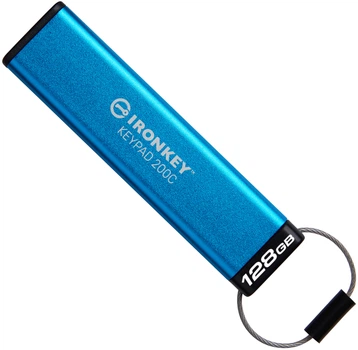 Pendrive Kingston IronKey Keypad 200 128GB USB Type-C Blue (IKKP200C/128GB)