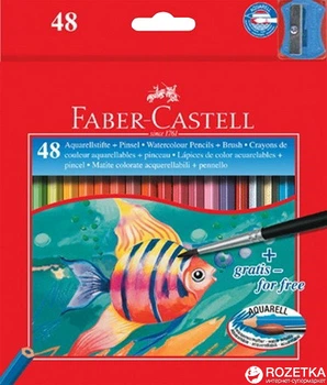 Набір акварельних олівців Faber-Castell 48 шт (4005401144489)