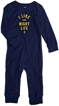 Дитячий трикотажний чоловічок (ніжка відкрита) Cаrter's Монстрики на 12 міс 80 см Темно-синій