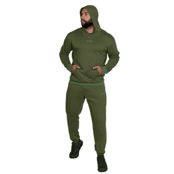 Спортивний костюм Basic Hood Cotton Олива (7383), S