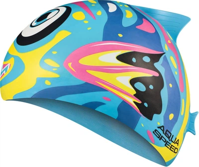Шапка для плавання Aqua Speed ZOO FISH Синій JR (115-01-fish)