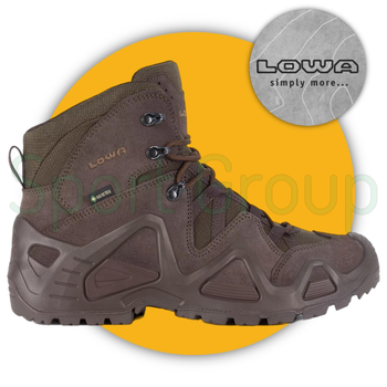 Черевики тактичні Lowa Zephyr GTX mid TF Dark Brown (коричневий) UK 13.5/EU 49