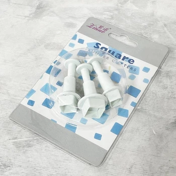 Плунжер кондитерський для печива/мастики "Square" 3пр/наб 14*9см R32653