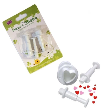 Плунжер кондитерський для печива/мастики "Hearts" 3пр/наб 14*9см R32650