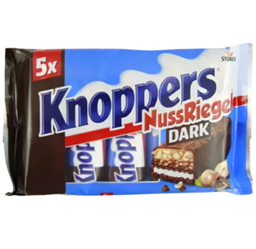 Шоколадні батончики Knoppers Dark з фундуком (x5) 200 г