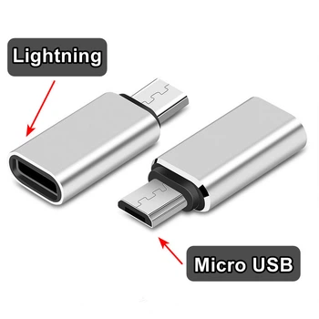 Адаптер перехідник Lightning - Micro USB Grey