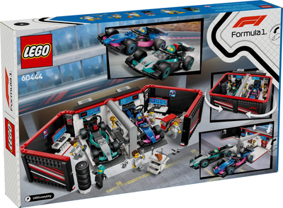 Конструктор LEGO City F1 Гараж і боліди Mercedes-AMG та Alpine 678 елементів (60444)