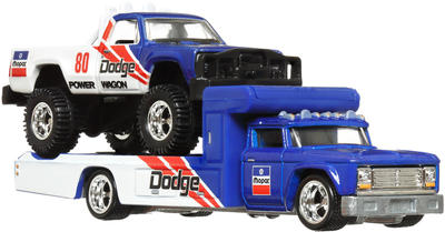 Kolekcjonerski samochodzik Hot Wheels '80 Dodge Macho Power Wagon i transporter Retro Rig z serii Car Culture (194735102310)