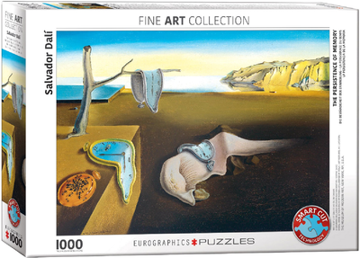 Puzzle EuroGraphics Trwałość pamięci Salvador Dalí 1000 elementów (628136608459)