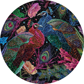 Puzzle Interdruk okrągłe Znak zodiaku Tajemniczy ogród 63 cm 500 szt (5902277342058)