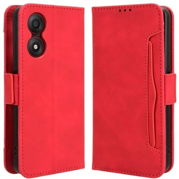 Чехол-книжка с кармашками Deexe Wallet Stand для ZTE Blade A34 - Red
