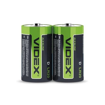 Батарейка лужна Videx LR20/D 2 шт. SHRINK