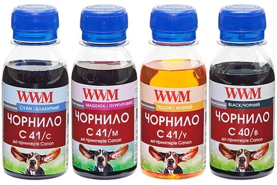 Набор чернил WWM C40/41 для Canon 4x100 мл B/C/M/Y (C40/41SET-2)
