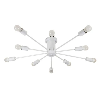 Потолочная люстра Levistella 7529901-10 WH металлическая на 10 ламп в стиле лофт Белый (134-16-LVS4716)