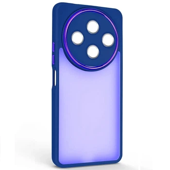 Чехол Fiji Lens для Poco C75 бампер матовый с защитой блока камер Blue