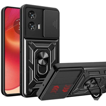 Чохол Fiji Camera Defence для Motorola Edge 50 Fusion бампер із захистом камери та підставкою Black