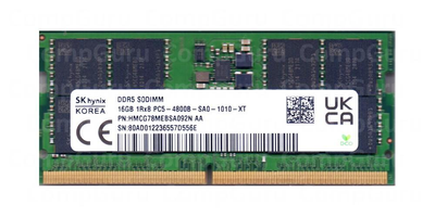 Оперативная память для ноутбука Hynix DDR5 16GB 4800MHz SO-DIMM 1Rx8 PC5-4800B (HMCG78MEBSA092N)