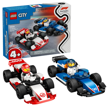 Zestaw klocków LEGO City F1 Bolidy Williams Racing i Haas 92 elementy (60464)