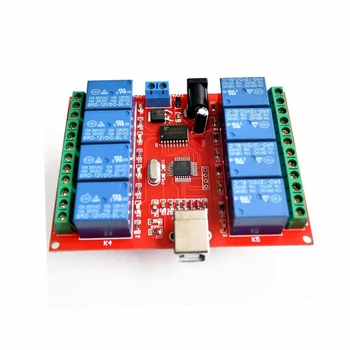 HID USB реле управления нагрузкой через компьютер 10A, 12В, 8 каналов