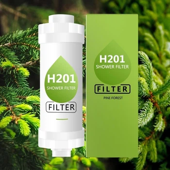 Фильтр-насадка для душа, смягчитель воды с ароматом соснового леса.