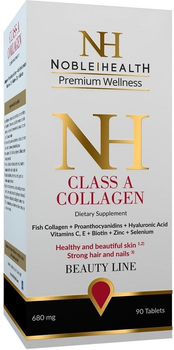 Дієтична добавка Noble Health Premium Wellness Class A Collagen 90 капсул (5903068651908)