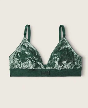 Бюстгальтер жіночий бралет Victoria's Secret Pink велюровий S Зелений
