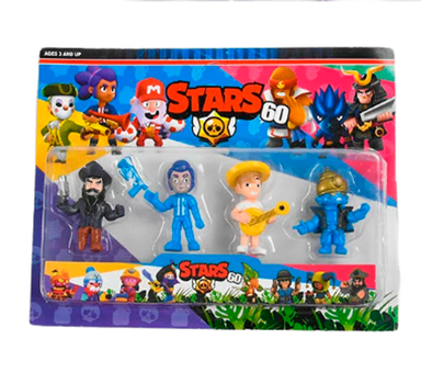 Фигурки Brawl Stars 60 сезон 4 в 1 Набор 1