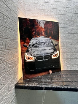 Лэд неоновая вывеска Bmw 60*50 см