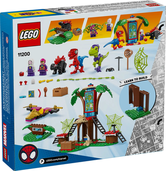 Zestaw klocków LEGO Marvel Spidey Bitwa Spidey’ego i Gobby’ego przy domku na drzewie 143 elementy (11200)