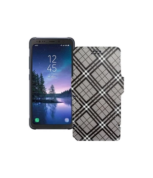 Чохол-книжка з екошкіри для телефону Samsung Galaxy S8 Active (S892) Клітинки