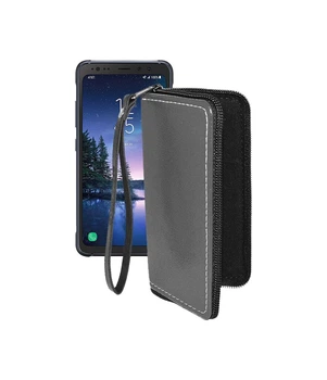 Чохол-гаманець з екошкіри для телефону Samsung Galaxy S8 Active (S892) Сірий