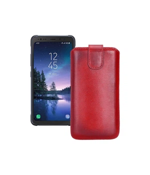 Витяжка з екошкіри для телефону Samsung Galaxy S8 Active (S892) Червоний