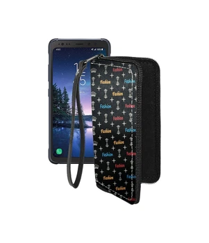 Чохол-гаманець з екошкіри для телефону Samsung Galaxy S8 Active (S892) Фешн чорний