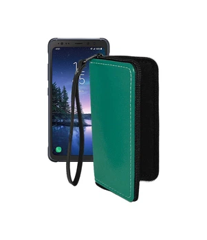 Чохол-гаманець з екошкіри для телефону Samsung Galaxy S8 Active (S892) Тм. Бірюзовий
