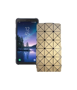 Чохол-флип з екошкіри для телефону Samsung Galaxy S8 Active (S892) Золотий ромб