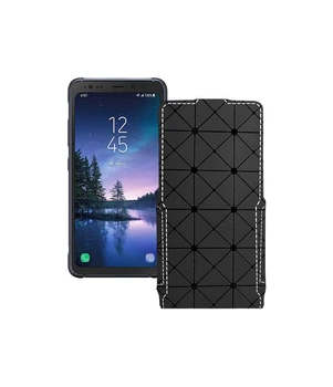 Чохол-флип з екошкіри для телефону Samsung Galaxy S8 Active (S892) Чорний ромб