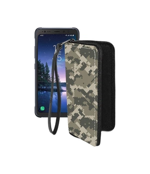 Чохол-гаманець з екошкіри для телефону Samsung Galaxy S8 Active (S892) Хаки-зелений