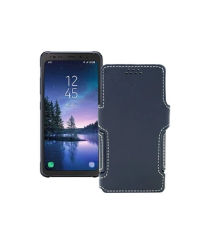 Чохол-книжка з екошкіри для телефону Samsung Galaxy S8 Active (S892) Чорний глянець