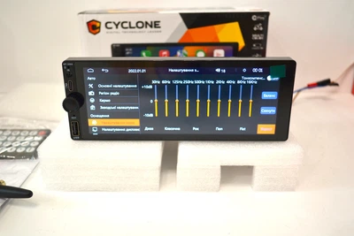 Автомагнитола CYCLONE MP-5004 GPS магнитофон мультимедиа ресивер экран сенсор 6,9" CarPlay AndroidAuto
