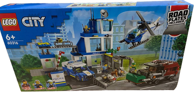 Zestaw klockow LEGO City Posterunek policji 668 elementow (60316) (955555906749047) - Outlet