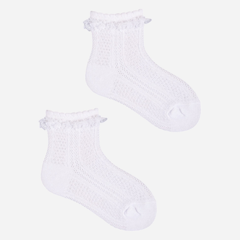 Zestaw skarpet dla dzieci YOCLUB 3Pack Girl's Socks With Frill SKL-0008G-0100 0-3 3 pary White (5904921620703)