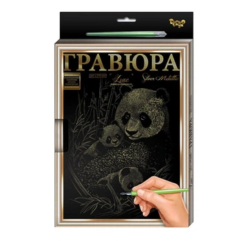 Гравюра Danko Toys Панда А-4 LUXE L-GrA4-02