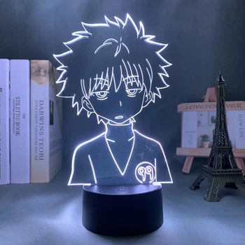 Светильник с 3D эффектом led лампа Киллуа Золдик из аниме Hunter x Hunter ночник с пультом хантер х хантер (100186.13)