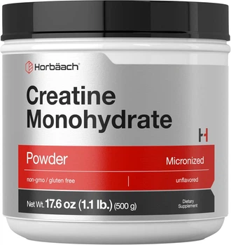 Микронизированный моногидрат креатина премиум-класса Horbäach Creatine Monohydrate Powder 500 г