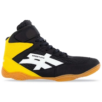 Борцовки замшевые Difeno Wrestling 4010-6 размер 40 Black-Yellow