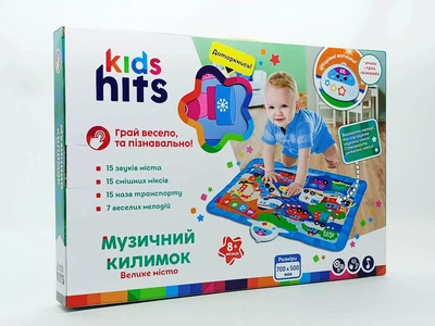 Музыкальный коврик Kids Hits "Большой город" звуки животных, стихи,мелодии KH04-004