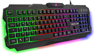 Игровая клавиатура The G-Lab Argon / Мембранная / RGB подсветка / UKR / Black Б/В
