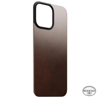 Шкіряна магнітна накладна на задню панель Nomad Magnetic Leather Back Brown для iPhone 16 Pro Max (NM01361985)