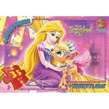 Дитячий пазл G-Toys TA010 Рапунцель 35 елементів Різнокольоровий (90950)