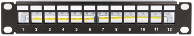 Патч-панель Delock 10" 1U на 12 модуля Keystone (4043619668748)